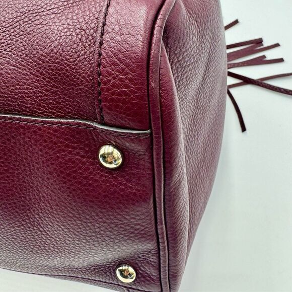 Gucci SoHo Plum Leather Bowler Boston Doctor Bag Interlocking GG Satchel Ex++ - Picture 8 of 16